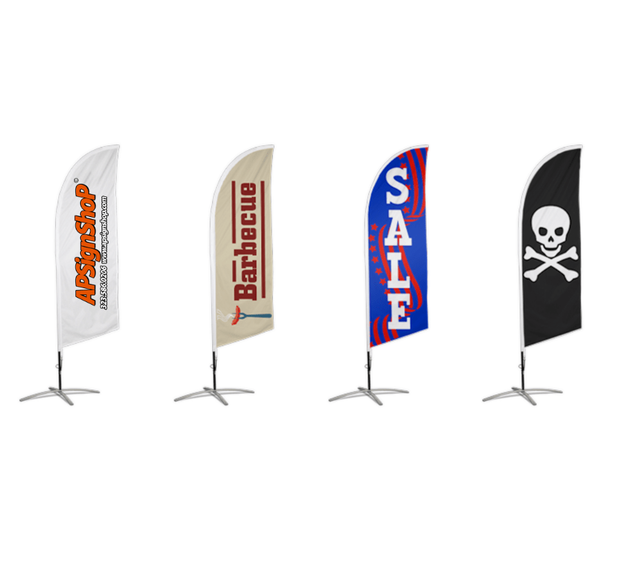 Free feather flag mockup in three separated psd files. Feather Flags Ap Sign Shop