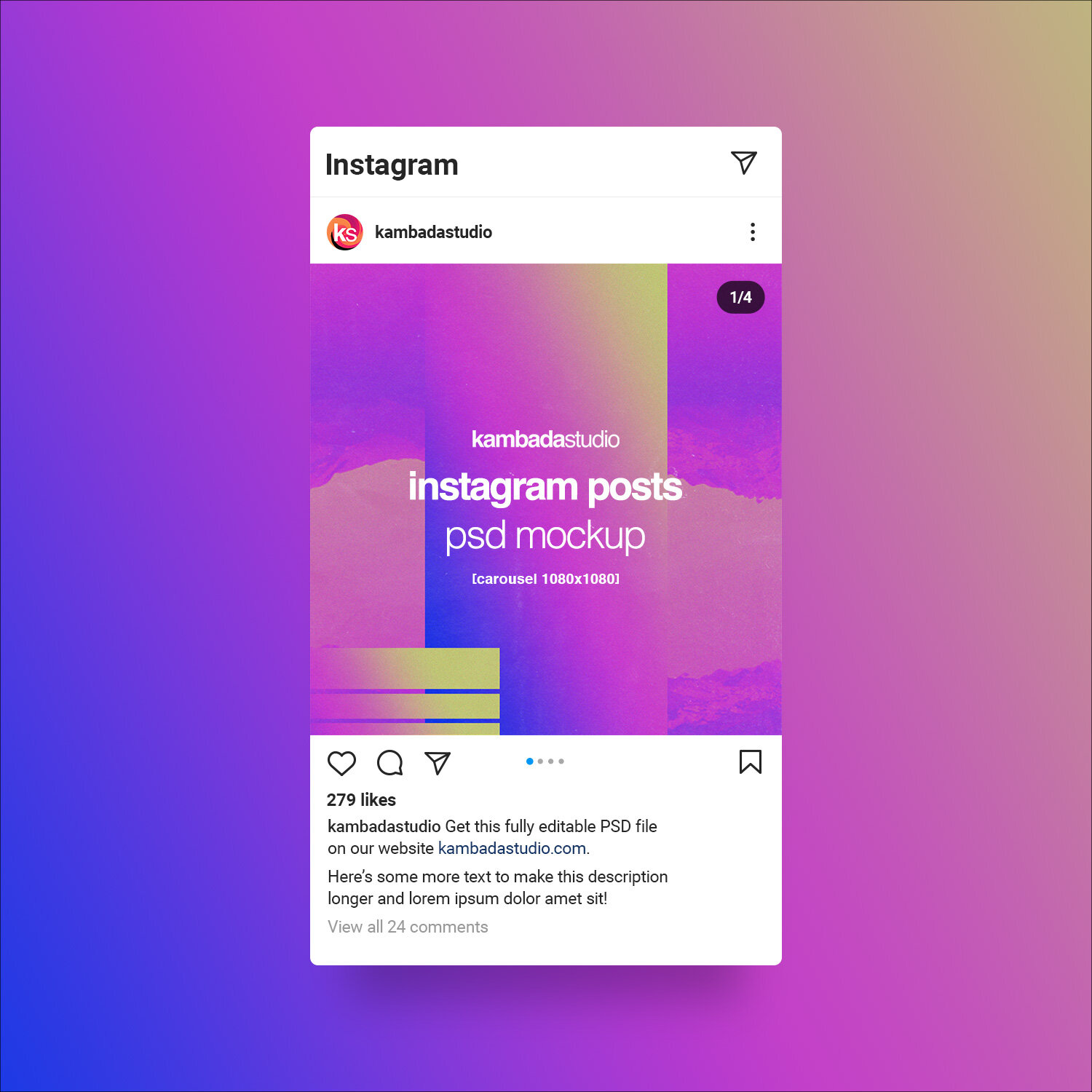 In this post, we have compile a list of 19+ best instagram mockup psd templates. Instagram 1080x1080 Posts Psd Mockup Kambada Studio