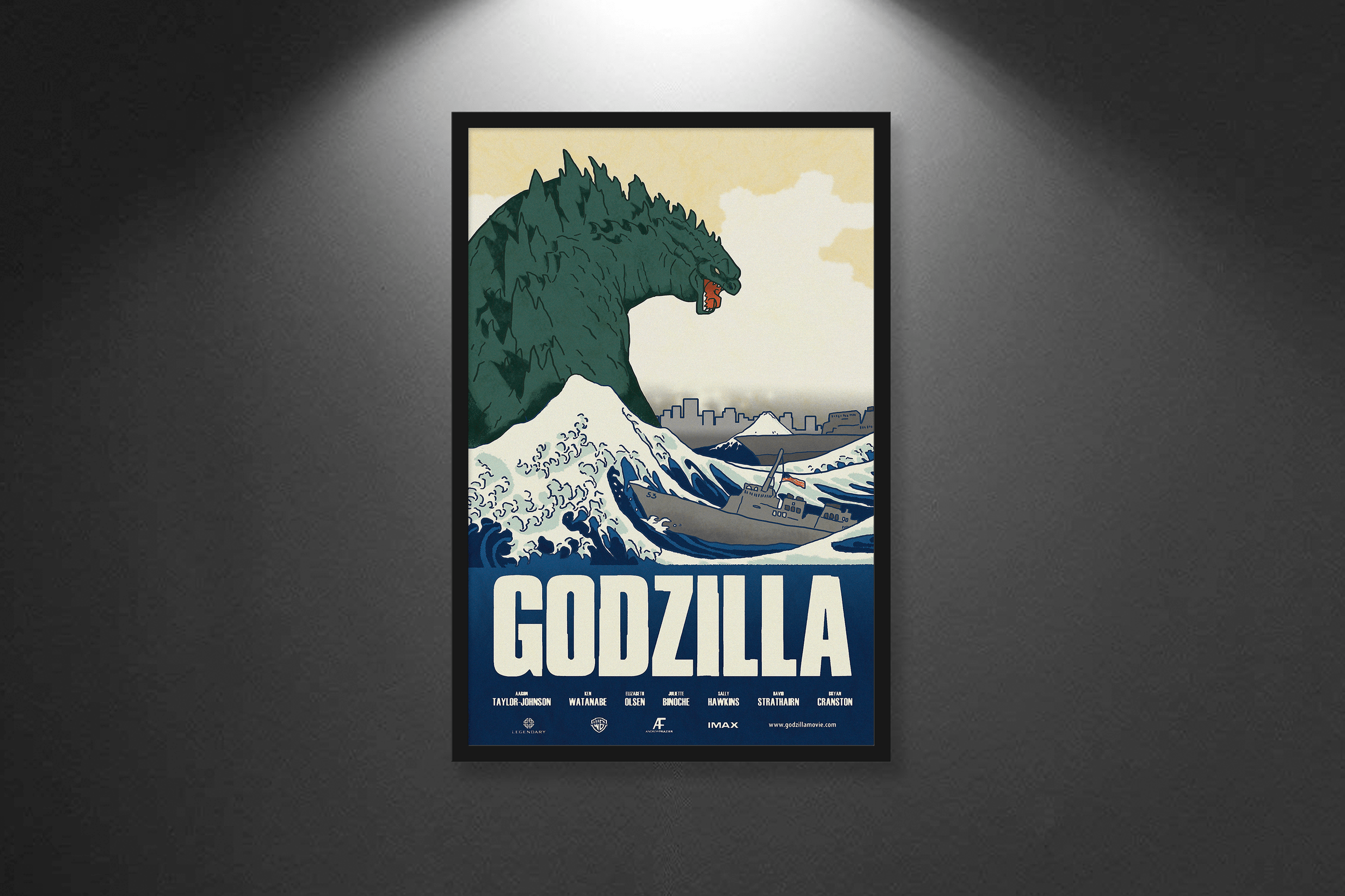 The best case & disk mockup to showcase to showcase music album title, movie cover design, audio or video dvd cover design, data cd etc. Godzilla Poster Andrew Frazier